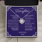 to My Daughter Love Dad - Love Knot Necklace