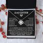 To My Daughter Love Dad- Love Knot Necklace