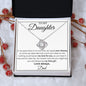 To My Daughter Love Dad - Love Knot Necklace