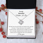 To My Beautiful Mother In Law - Love Knot necklace