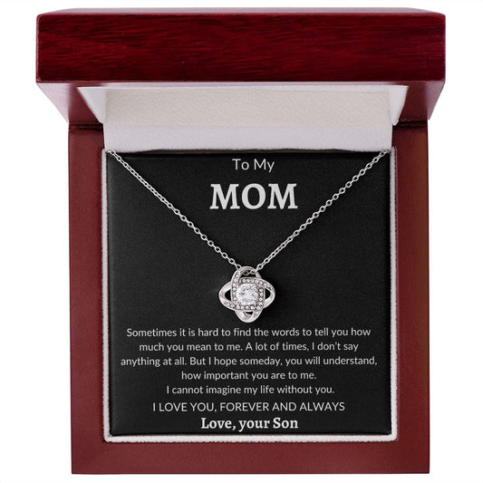 To My Mom Love Your Son - Love Knot Necklace