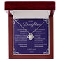 to My Daughter Love Dad - Love Knot Necklace