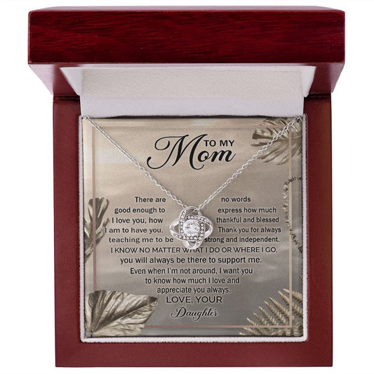 To My Mom - Love Knot Necklace