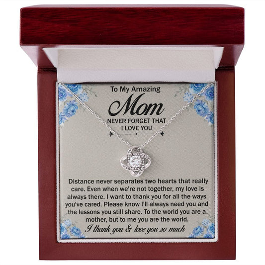 To My Amazing Mom - Love Knot Necklace