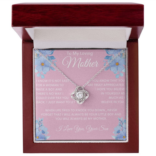 To My Loving Mother - Love Knot Necklace