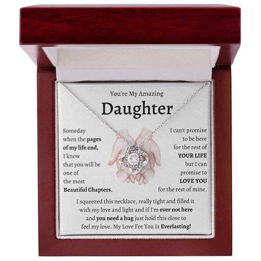 You're My Amazing Daughter - Love knot Necklace