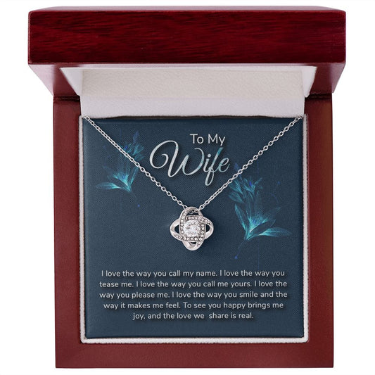To My Wife - Love Knot Necklace