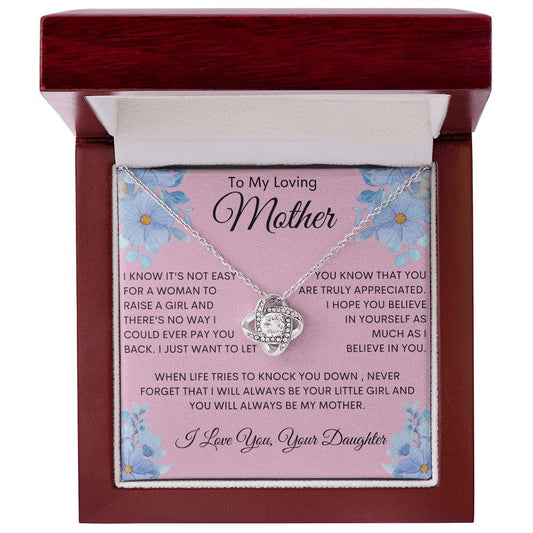 To My Loving Mother - Love Knot Necklace