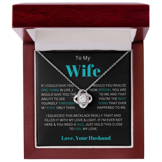 To My Wife Love Knot Necklace