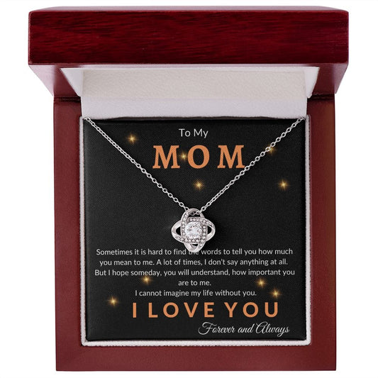 To My Mom - Love Knot Necklace