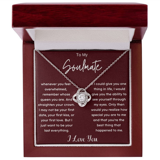 To My Soulmate - Love Knot Necklace