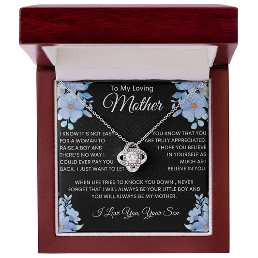 To My Loving Mother - Love Knot Necklace