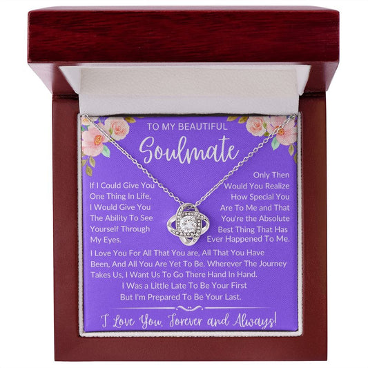 To My Soulmate - Love Knot Necklace