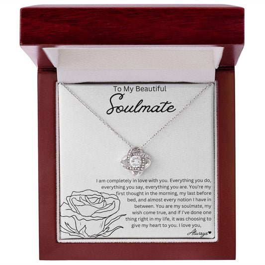 To My Beautiful Soulmate - Love Knot Necklace
