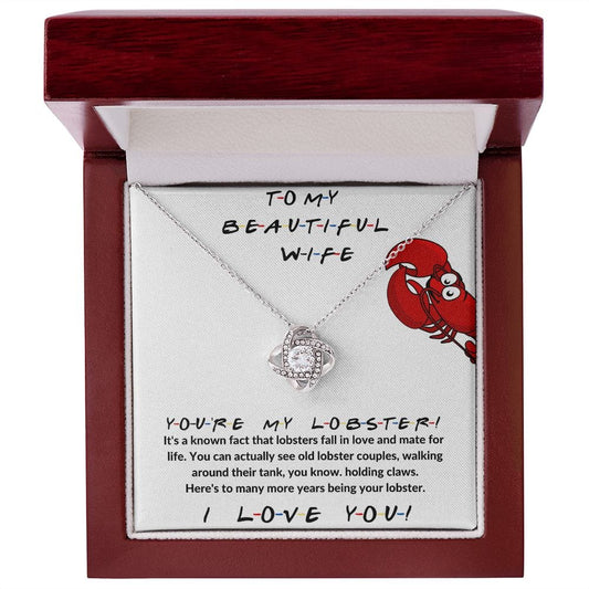 To My Beautiful Wife - Love Knot Necklace