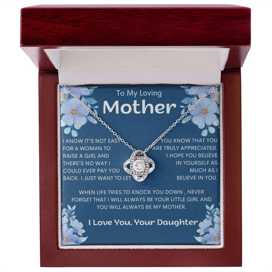 To My Loving Mother - Love Knot Necklace