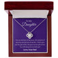 To My Daughter Love Dad- Love Knot Necklace
