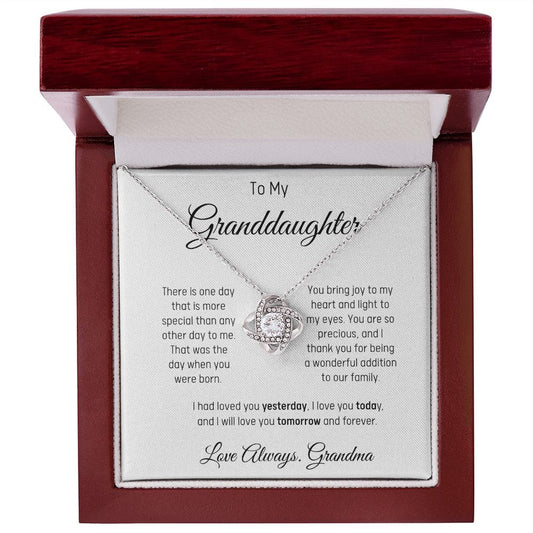 To My Granddaughter - Love Knot