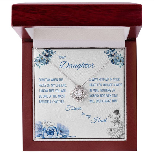 To My Daughter - Love Knot Necklace