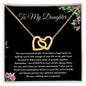 To My Daughter - Interlocking Heart Necklace