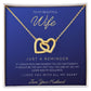 To My Beautiful Wife - Interlocking Hearts Necklace