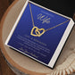 To My Beautiful Wife - Interlocking Hearts Necklace
