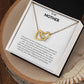 To My Mother (Son)- Interlocking Heart Necklace