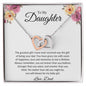 To My Daughter Love Dad - Interlocking Hearts Necklace