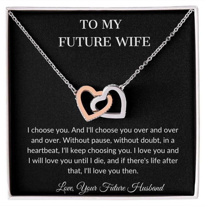 To my future on sale wife heart necklace