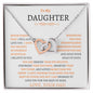 To My Daughter Love Dad - Interlocking Hearts Necklace