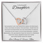To My Beautiful Daughter Love Mom - Interlocking Hearts Necklace