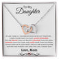 To My Daughter Interlocking Hearts Necklace Love Mom