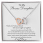 To My Bonus Daughter- Interlocking Hearts Necklace