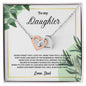To My Daughter Interlocking Hearts Necklace Love Dad