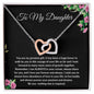 To My Daughter - Interlocking Heart Necklace