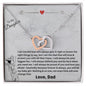 To My Daughter Love Dad - Interlocking Hearts Necklace