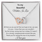 To My Beautiful Mother In Law - Interlocking Hearts Necklace
