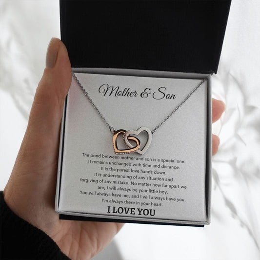 Mother & Son - Interlocking Hearts Necklace
