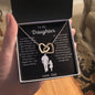 To My Daughter Love Dad - Interlocking Hearts Necklace