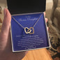 To My Bonus Daughter-Interlocking Hearts Necklace