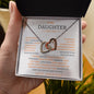 To My Daughter Love Dad - Interlocking Hearts Necklace