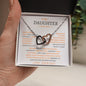 To My Daughter Love Dad - Interlocking Hearts Necklace