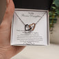 To My Bonus Daughter- Interlocking Hearts Necklace