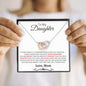 To My Daughter Interlocking Hearts Necklace Love Mom