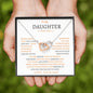 To My Daughter Love Dad - Interlocking Hearts Necklace