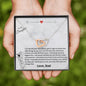 To My Daughter Love Dad - Interlocking Hearts Necklace
