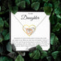 To My Daughter Love Dad -Interlocking Hearts Necklace