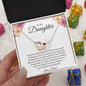 To My Daughter Love Dad - Interlocking Hearts Necklace