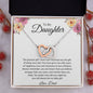 To My Daughter Love Dad - Interlocking Hearts Necklace