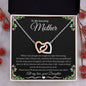 To My Amazing Mother Love Daughter - Interlocking Hearts Necklace
